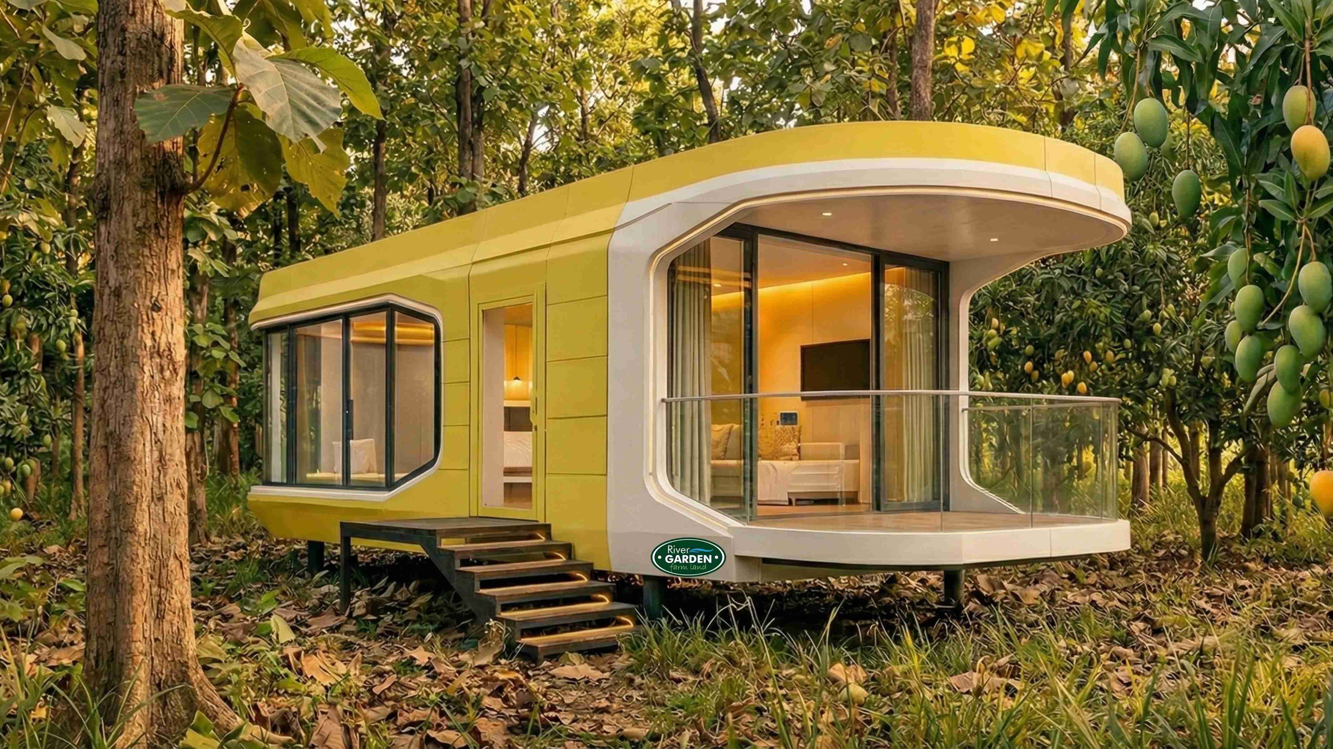 River Garden capsule homes and nature living